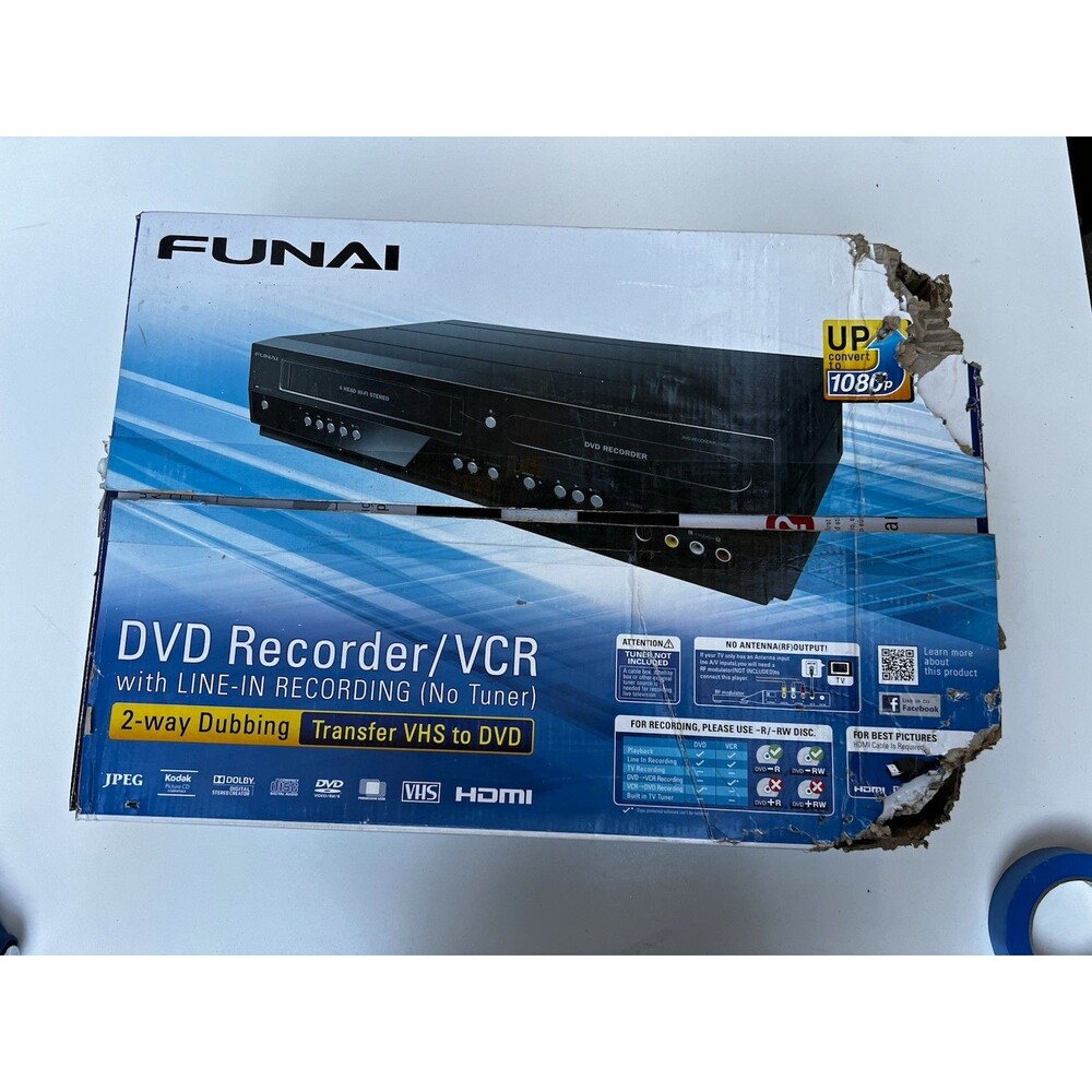 Funai ZV427FX4 DVD Recorder/VCR HDMI 1080p 2-Way Dubbing DVD/VHS